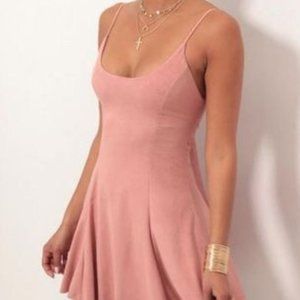 Lucy in the Sky - Marley Suede Dress in Pink